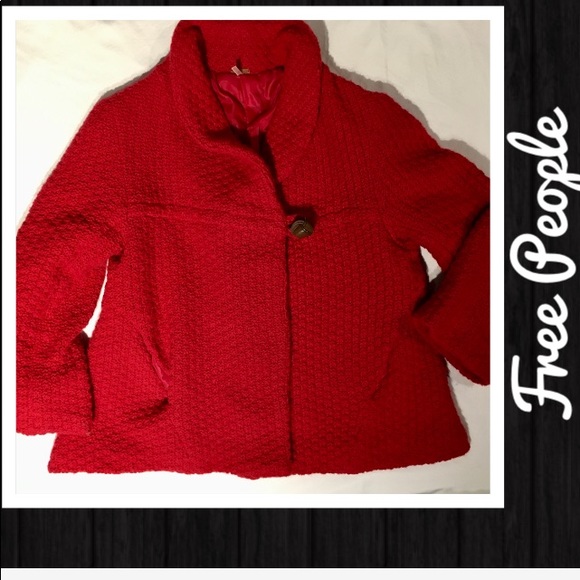 Free People Cute red jacket - Picture 1 of 8